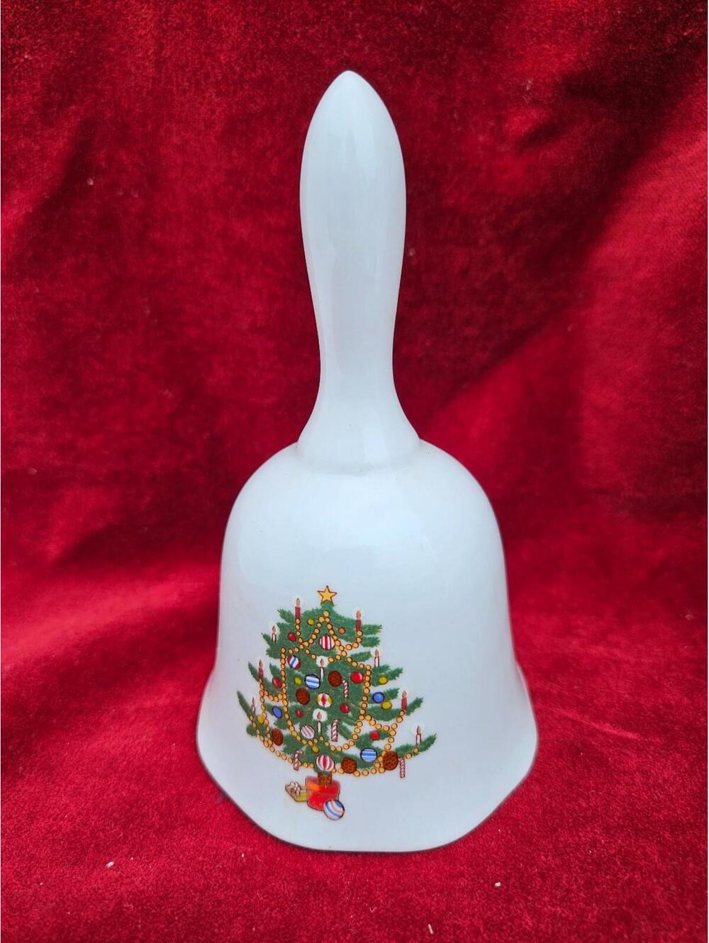 Fairfield Fine China Christmas Hand Bell - Vintage Christmas Tree Decor